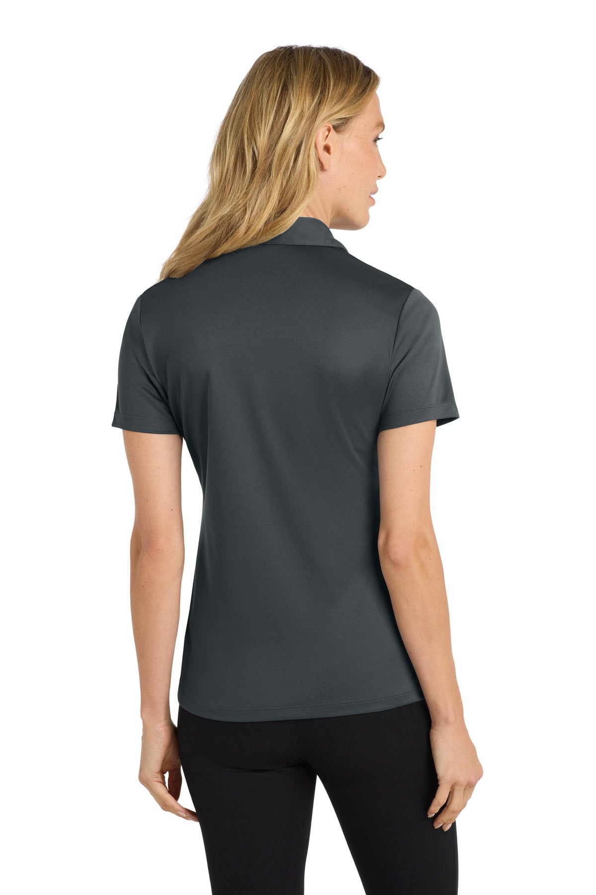 Steel Grey Port Authority Women's Silk Touch Performance Polo. L540