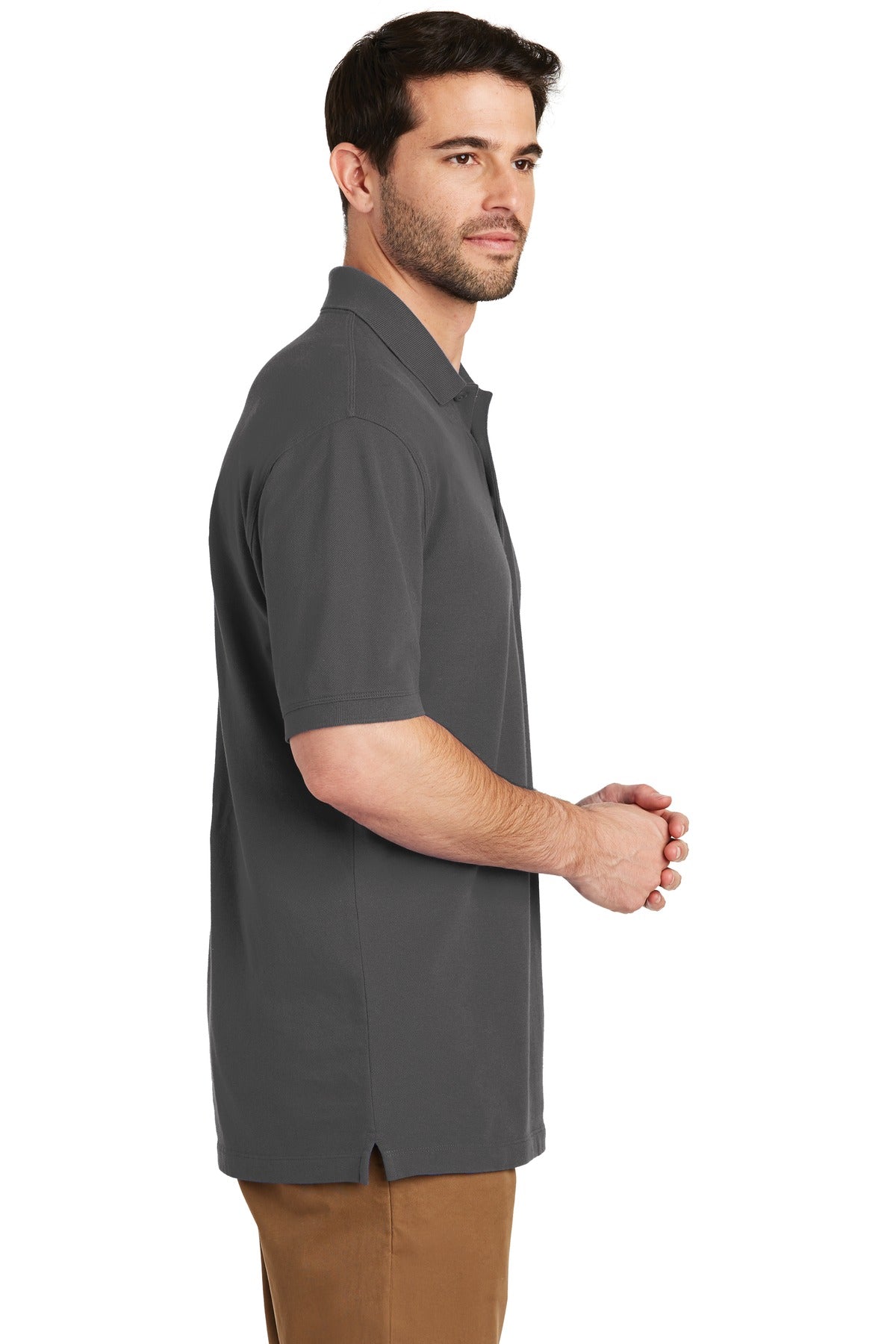 Sterling Grey Port Authority EZCotton Polo. K8000