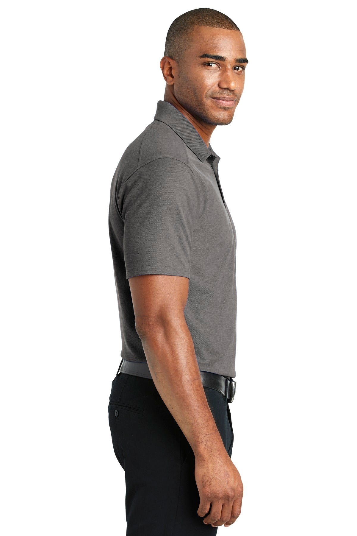 Sterling Grey Port Authority EZPerformance Pique Polo. K600