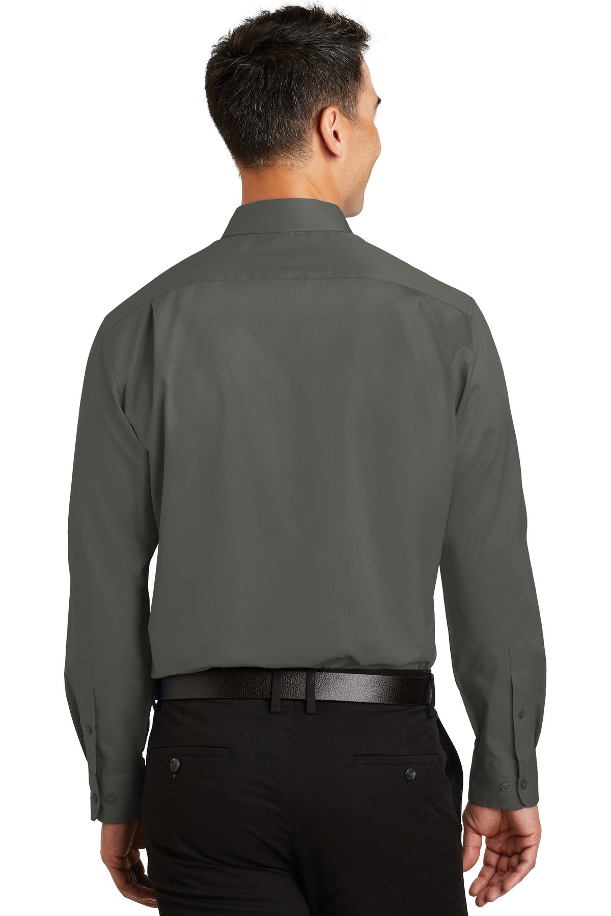 Sterling Grey Port Authority Tall SuperPro Twill Shirt. TS663