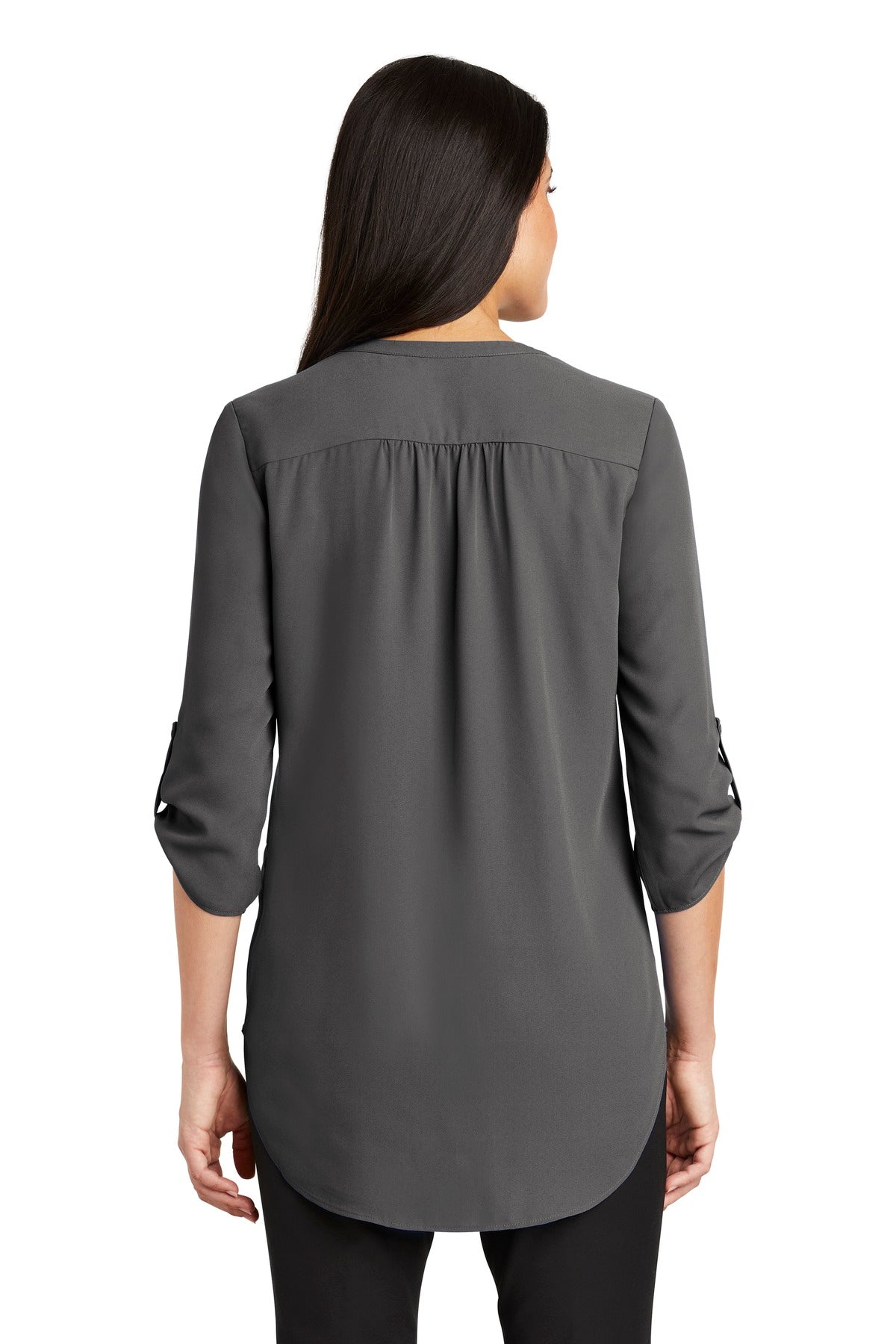 Sterling Grey Port Authority Women's 3/4-Sleeve Tunic Blouse. LW701
