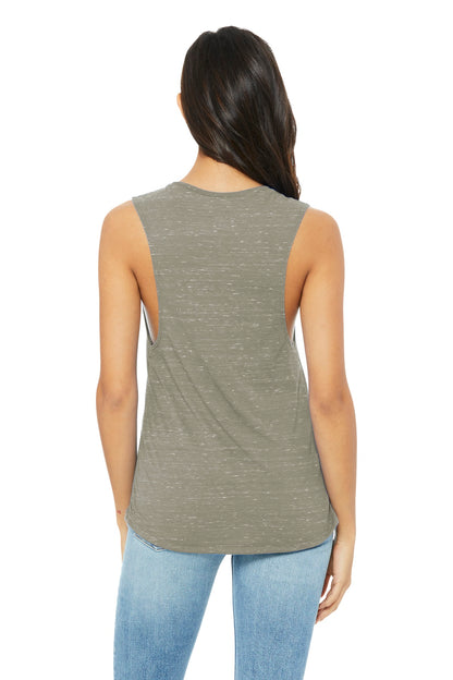 Stone Marble BELLA+CANVAS Women's Flowy Scoop Muscle Tank. BC8803