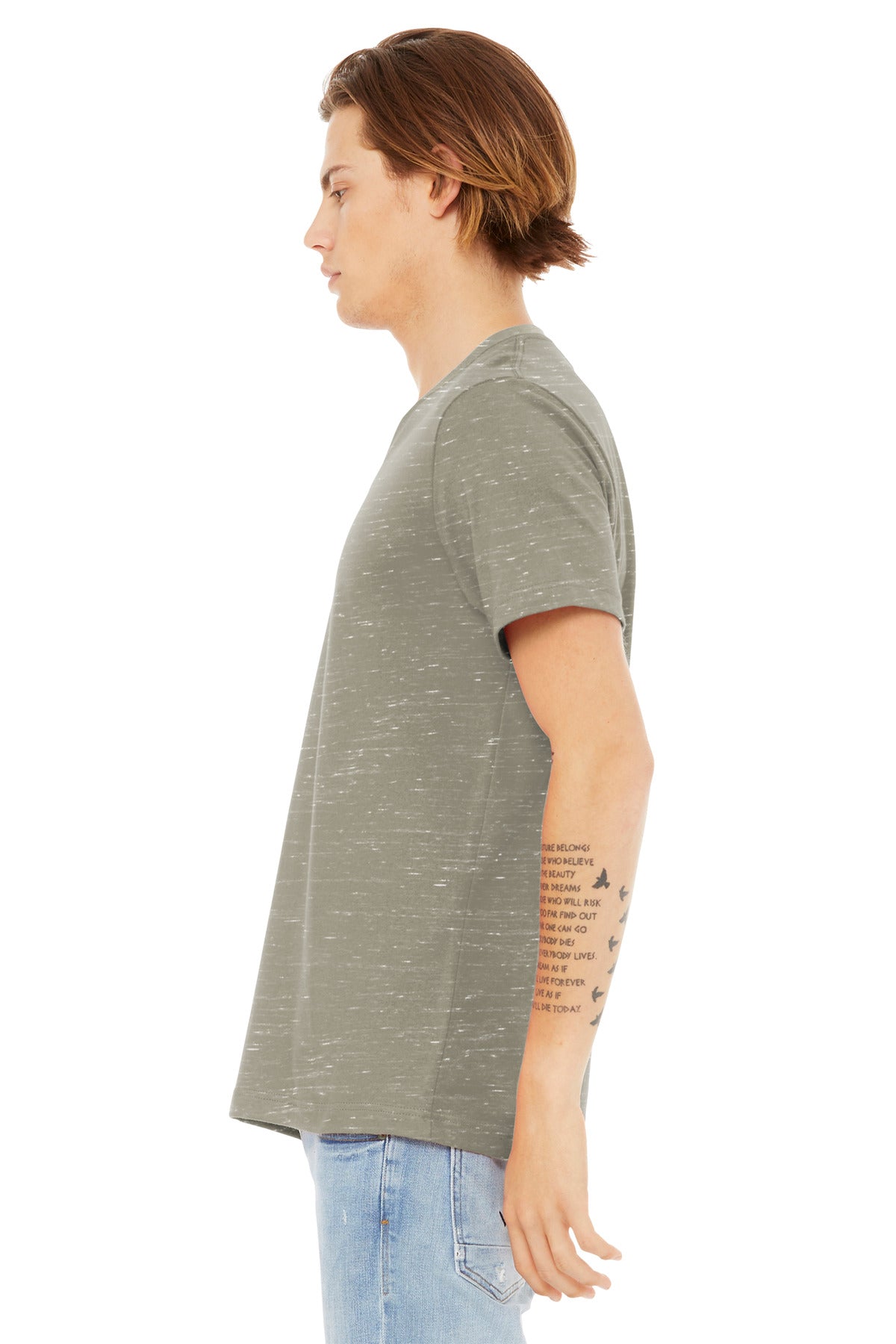 StoneMrbl BELLA+CANVAS Unisex Textured Jersey V-Neck Tee BC3655
