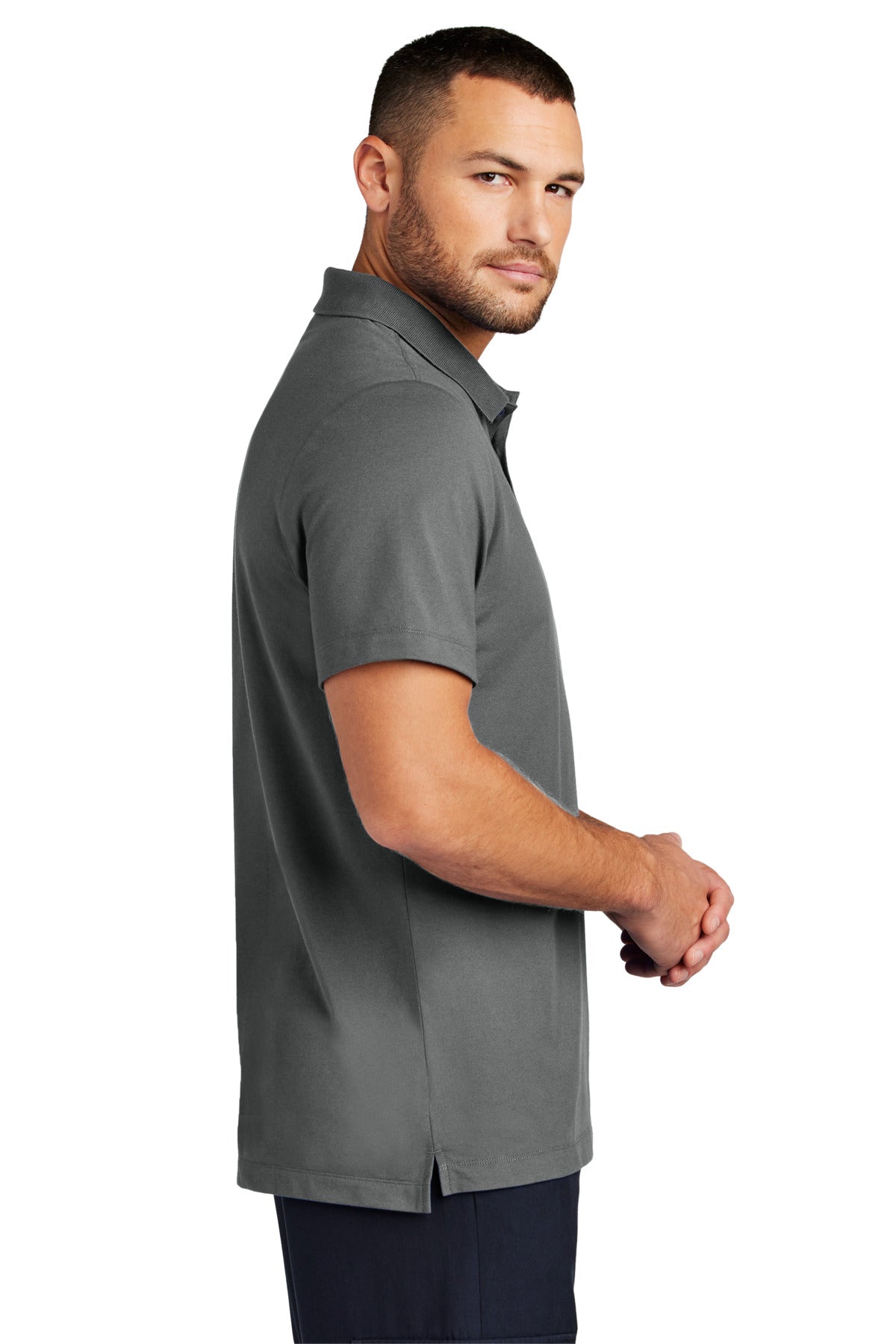 StormGrey Mercer+Mettle Stretch Pique Polo MM1004