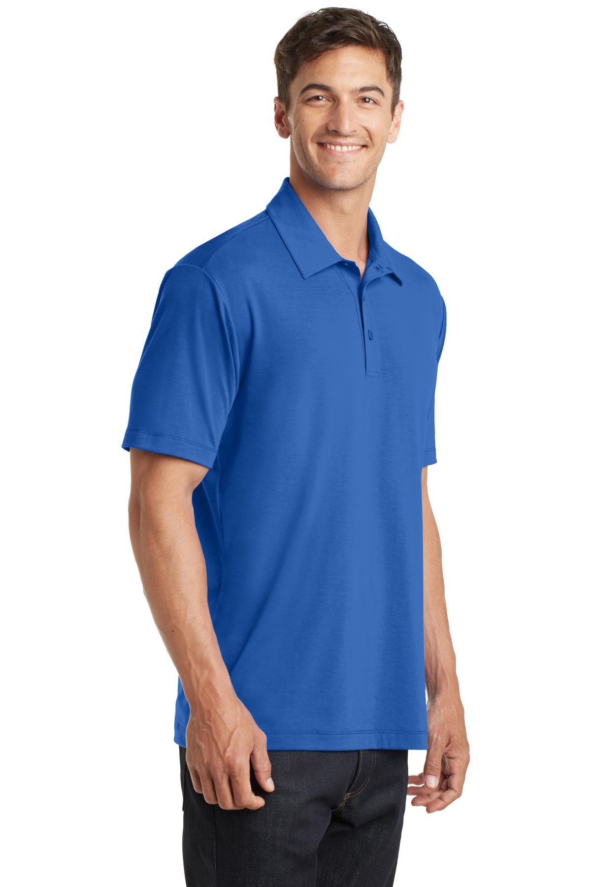 Strong Blue Port Authority Cotton Touch Performance Polo. K568