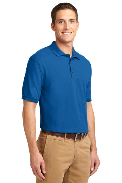 Strong Blue Port Authority Tall Silk Touch Polo. TLK500