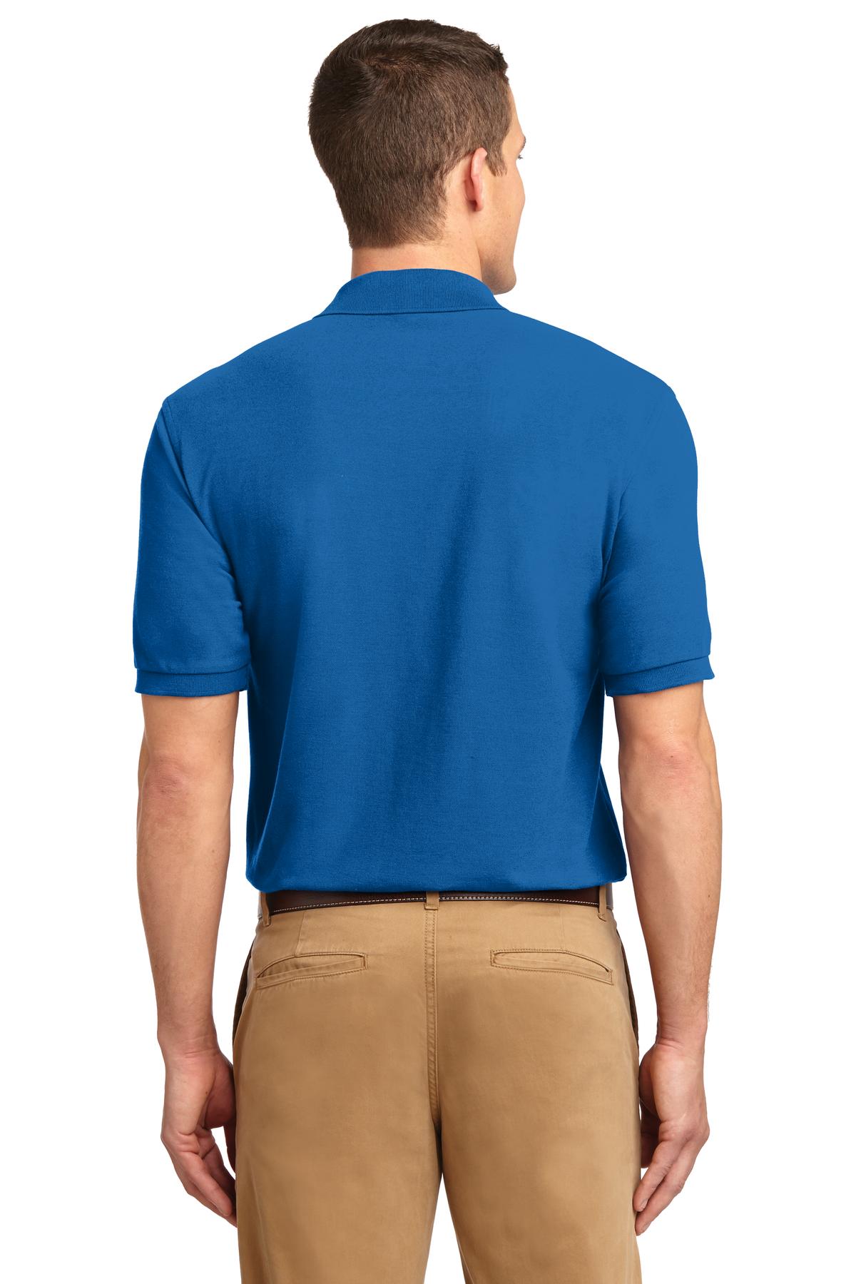 Strong Blue Port Authority Tall Silk Touch Polo. TLK500