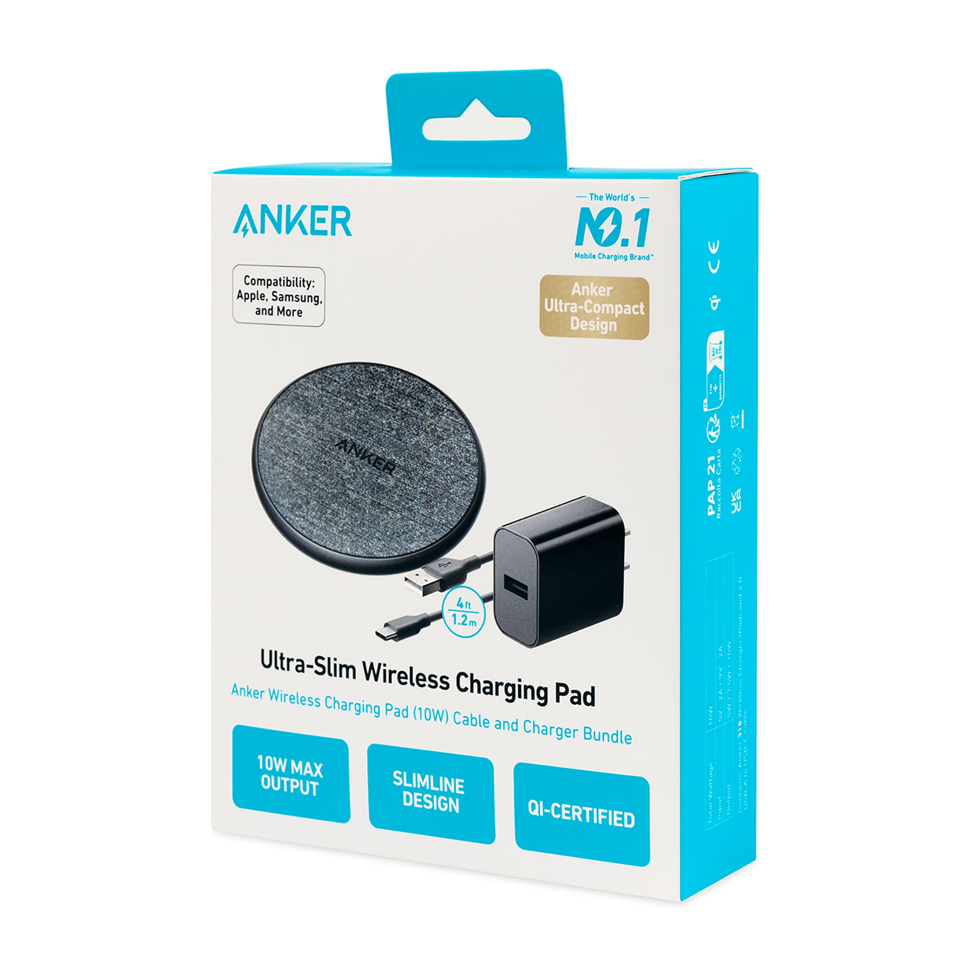 Black Anker® 318 Wireless Charging Pad