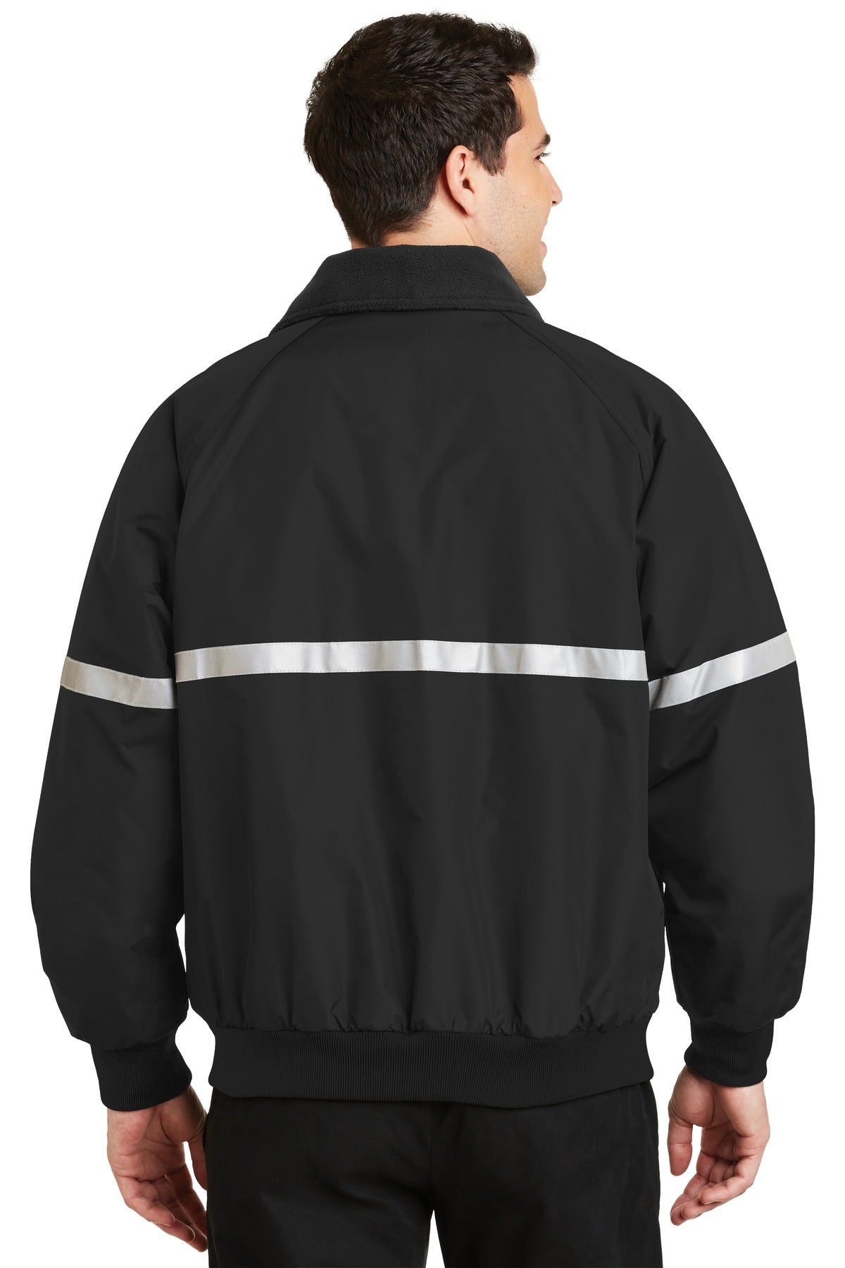 T Bk/T Bk/Refl Port Authority Challenger Jacket with Reflective Taping J754R