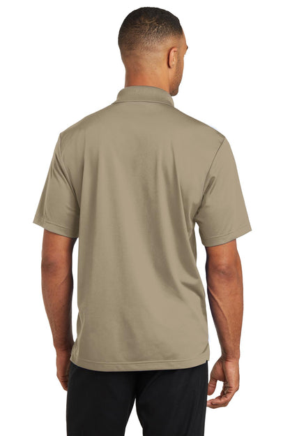 Tan CornerStone Micropique Gripper Polo. CS421