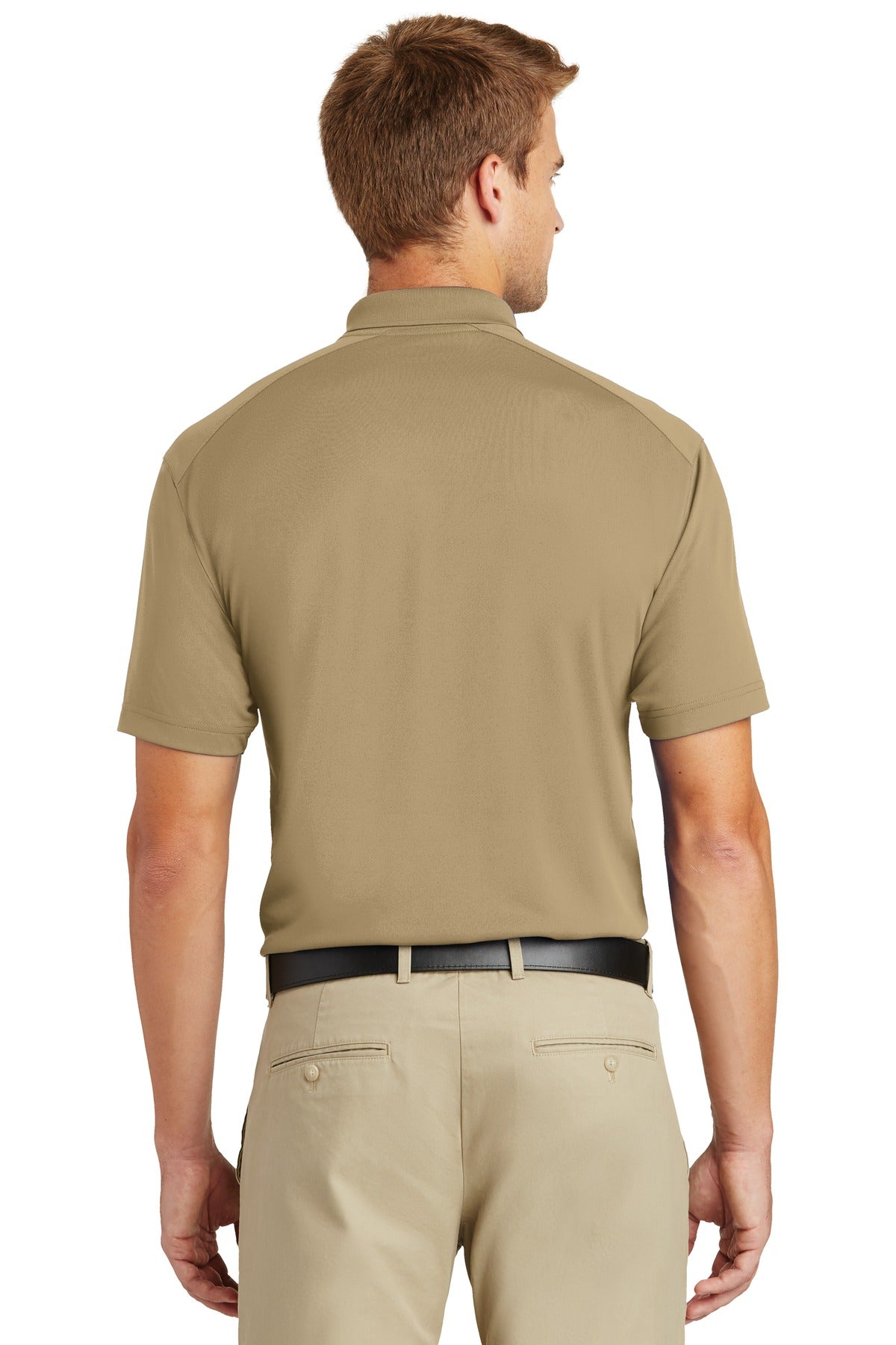 Tan CornerStone Select Lightweight Snag-Proof Polo. CS418