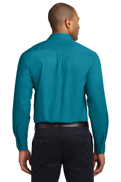 Teal Green Port Authority Extended Size Long Sleeve Easy Care Shirt S608ES