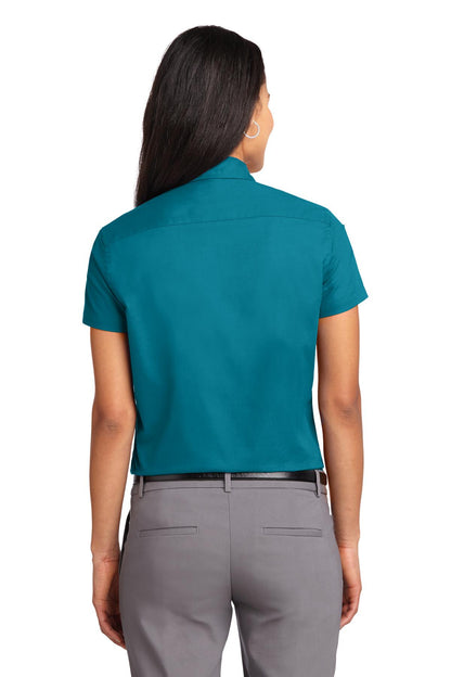 Teal Green Port Authority Women's Short Sleeve Easy Care Shirt. L508
