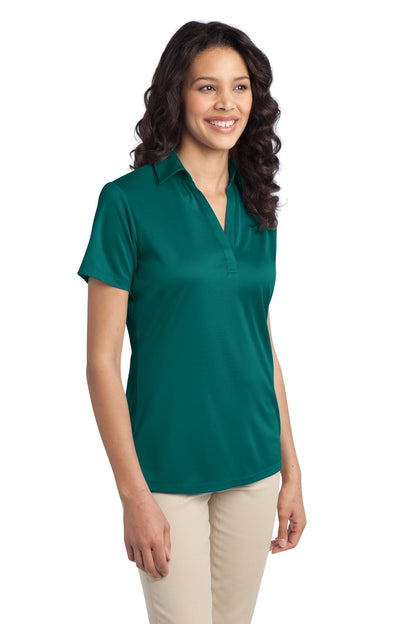 Teal Green Port Authority Women's Silk Touch Performance Polo. L540