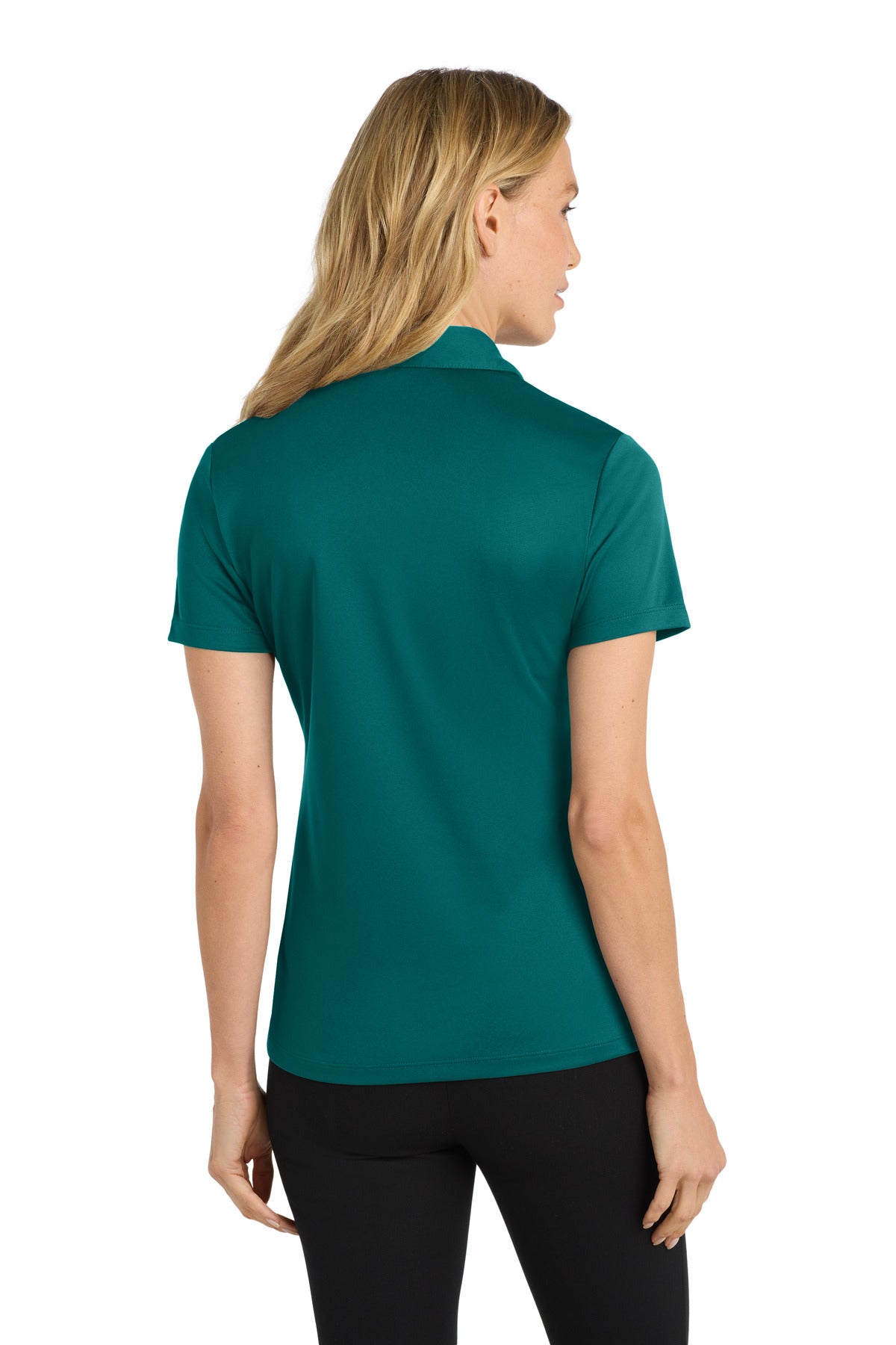 Teal Green Port Authority Women's Silk Touch Performance Polo. L540
