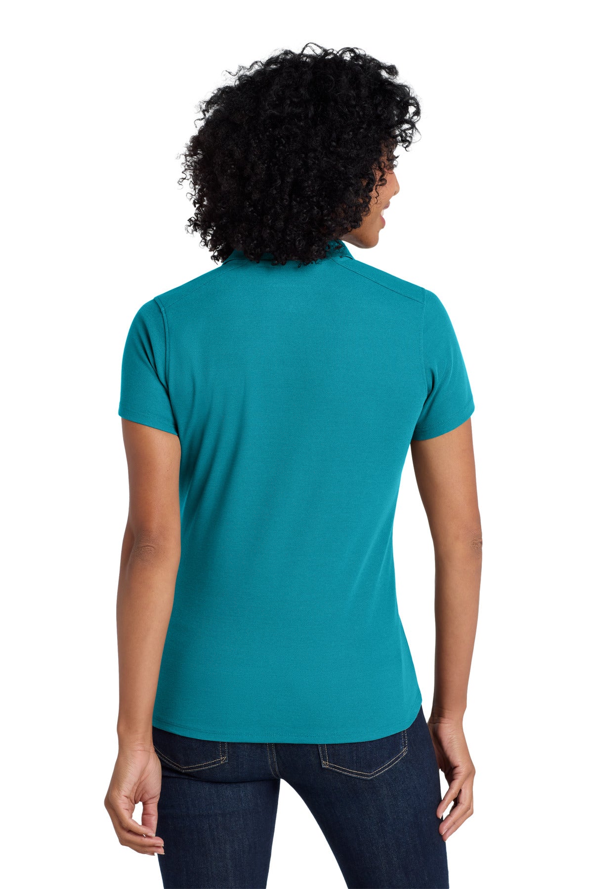 Teal Port Authority Women's EZPerformance Pique Polo. LK600