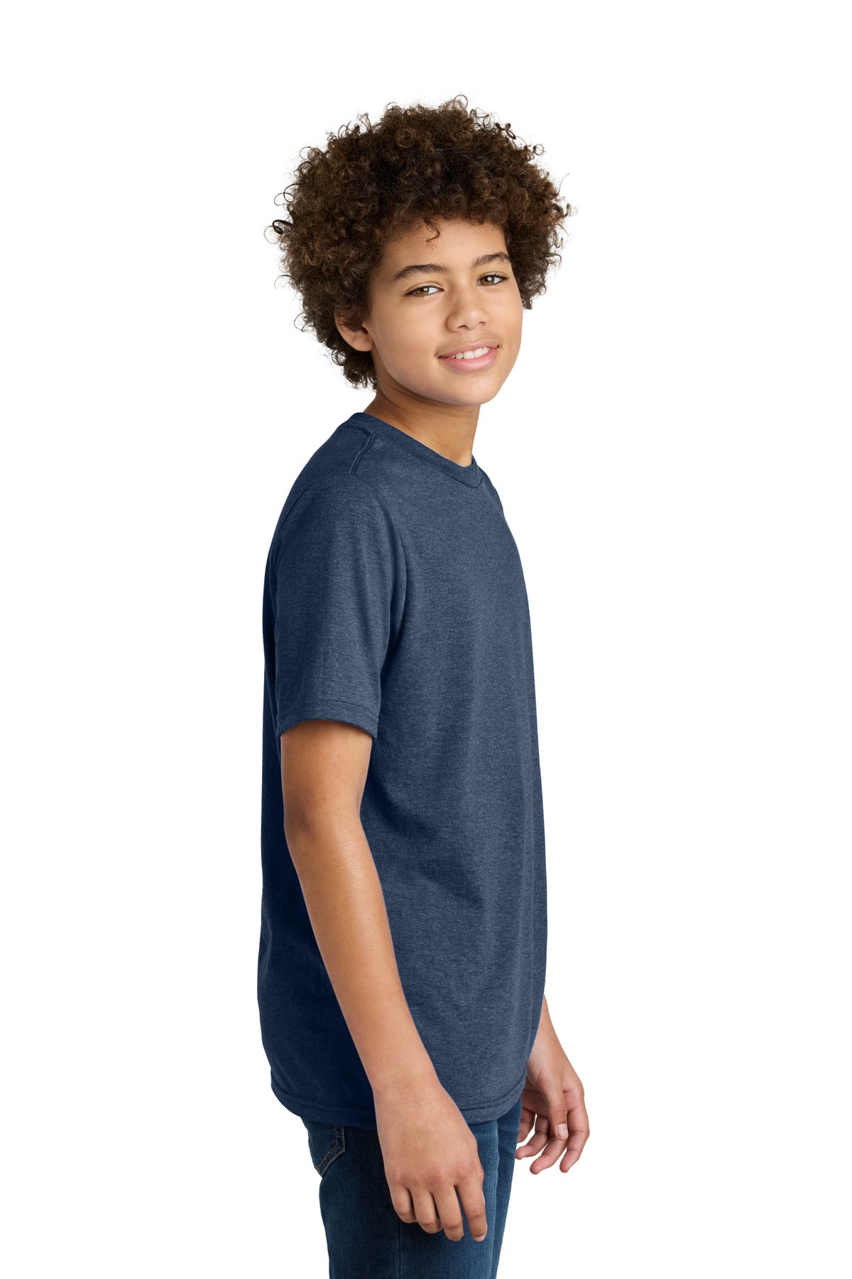 TeamNavyHt Port & Company Youth CVC Tee PC340Y