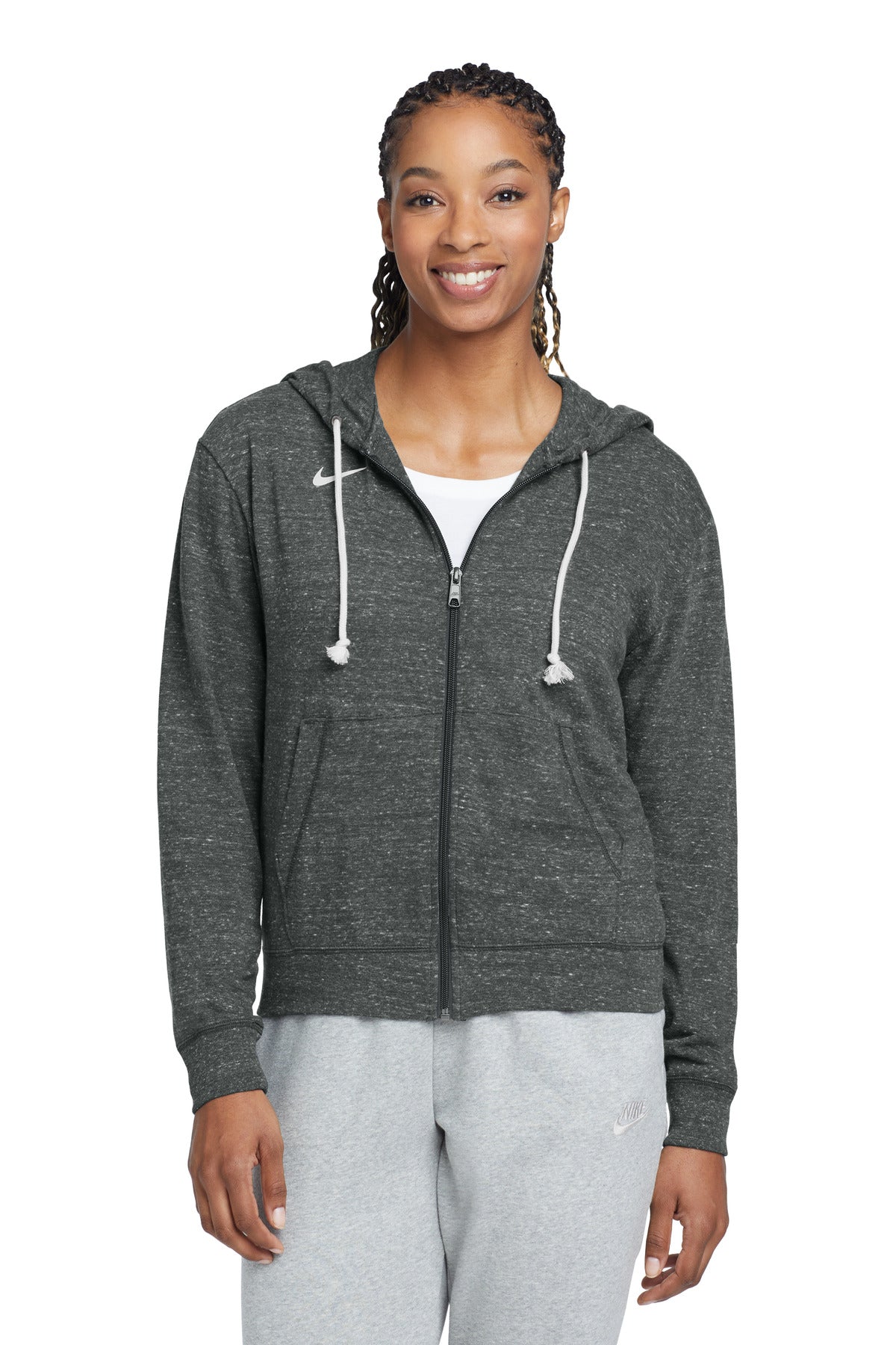 Tm Anthracite Nike Women's Gym Vintage Full-Zip Hoodie CN9402