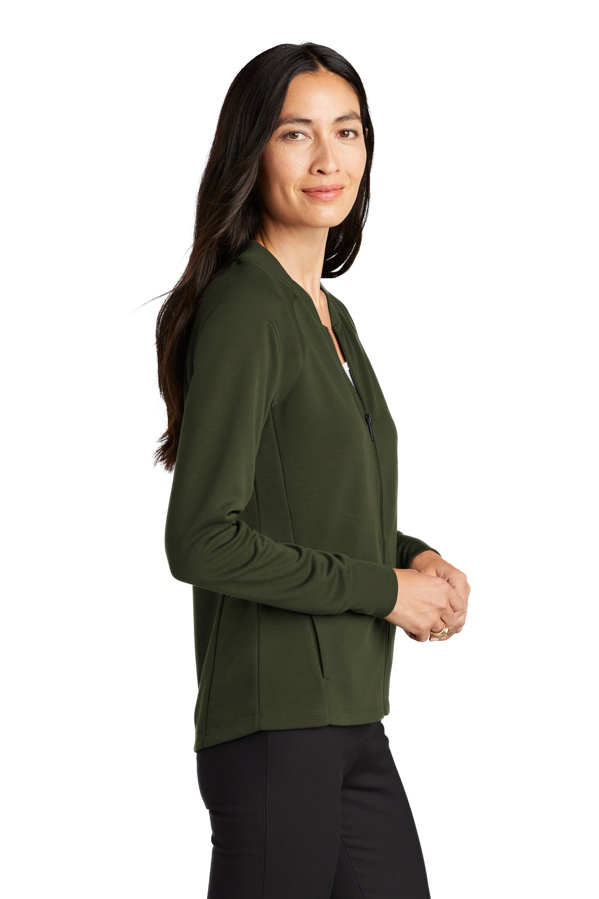 TownsendGn Mercer+Mettle Women's Double-Knit Bomber MM3001