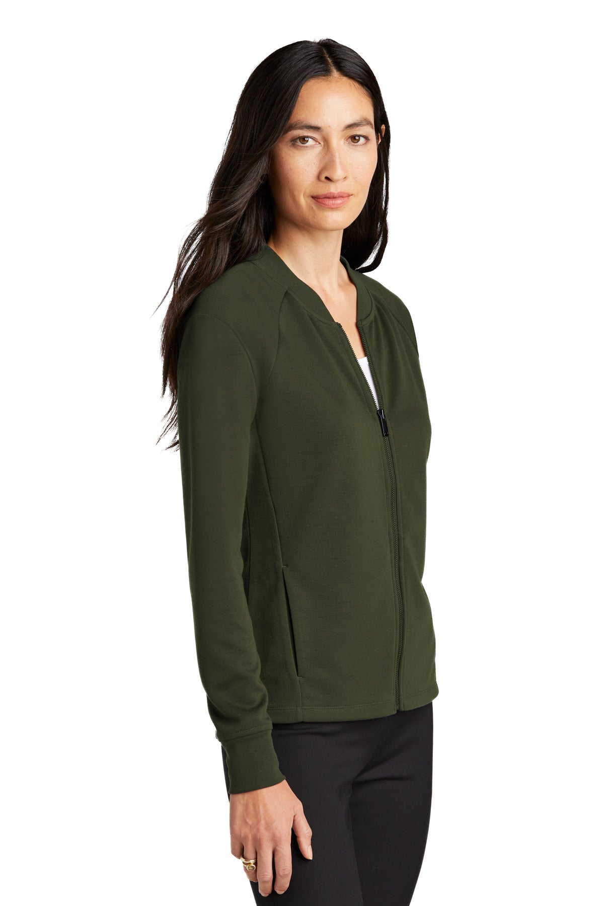TownsendGn Mercer+Mettle Women's Double-Knit Bomber MM3001