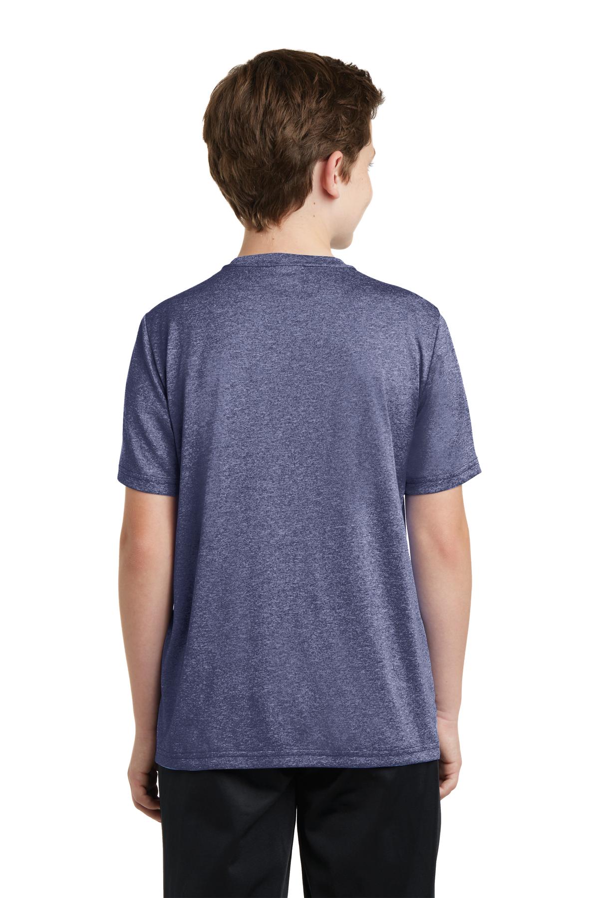 Tr Navy Hthr Sport-Tek Youth Heather Contender Tee. YST360