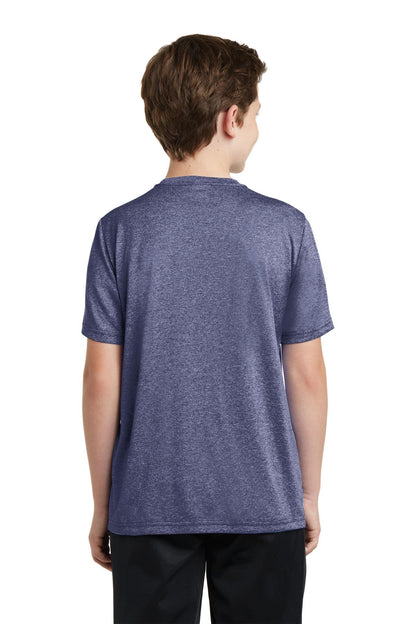 Tr Navy Hthr Sport-Tek Youth Heather Contender Tee. YST360