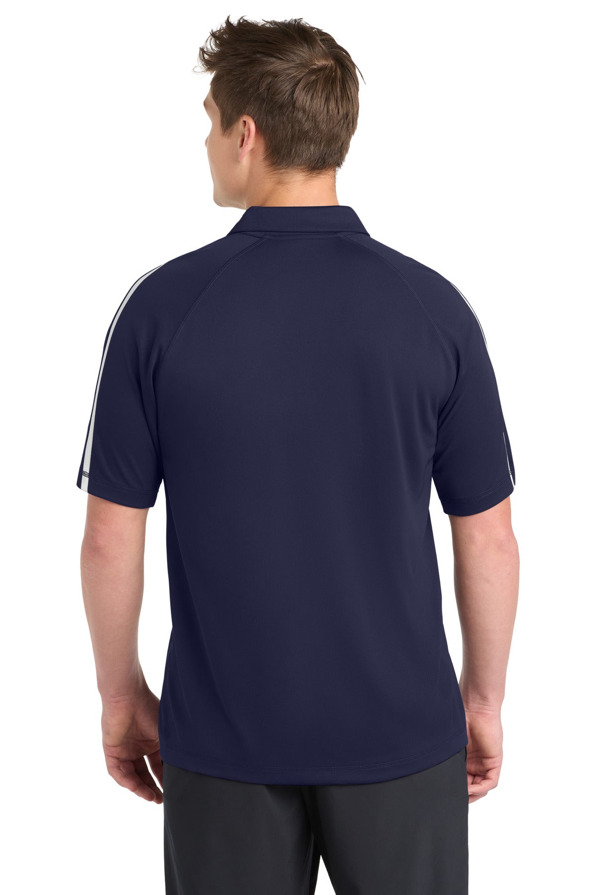 Tr Navy/White Sport-Tek PosiCharge Micro-Mesh Colorblock Polo. ST685