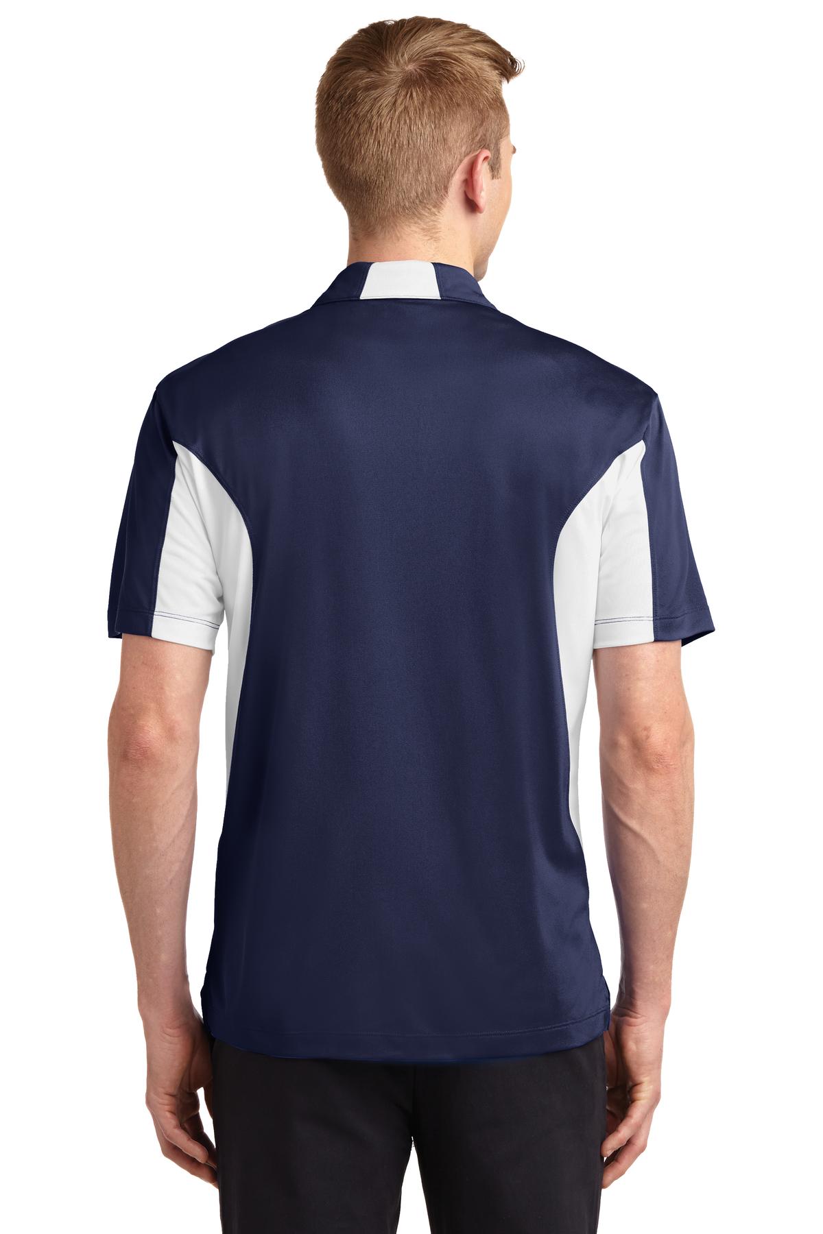 Tr Navy/White Sport-Tek Tall Side Blocked Micropique Sport-Wick Polo. TST655