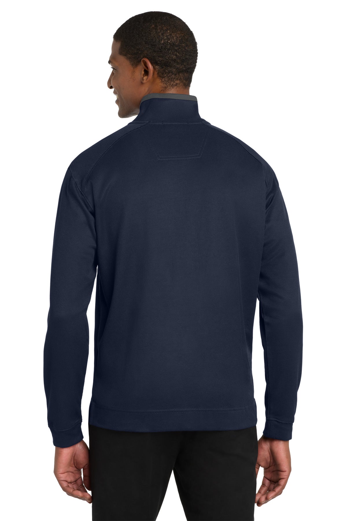 Tr Nvy/Iron Gy Port Authority Vertical Texture 1/4-Zip Pullover. K805