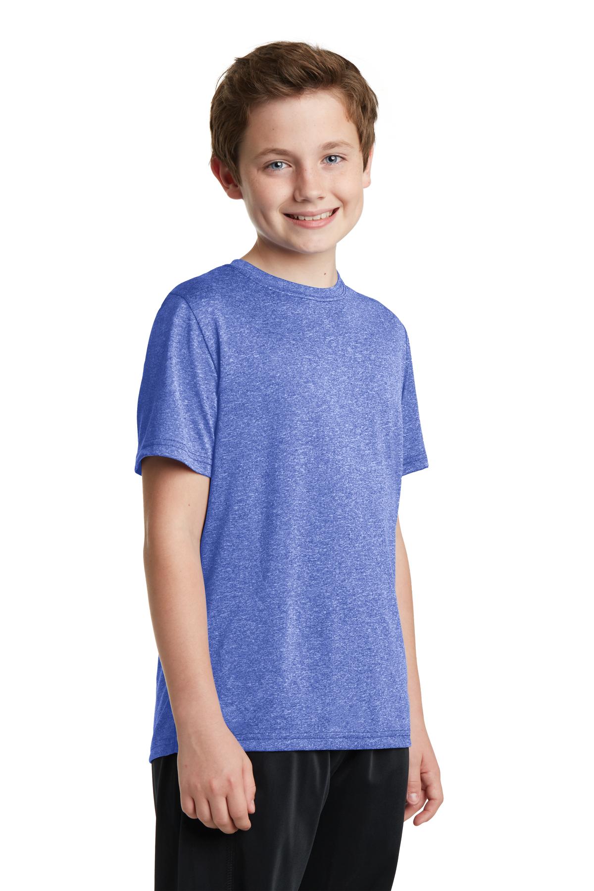 Tr Royal Hthr Sport-Tek Youth Heather Contender Tee. YST360