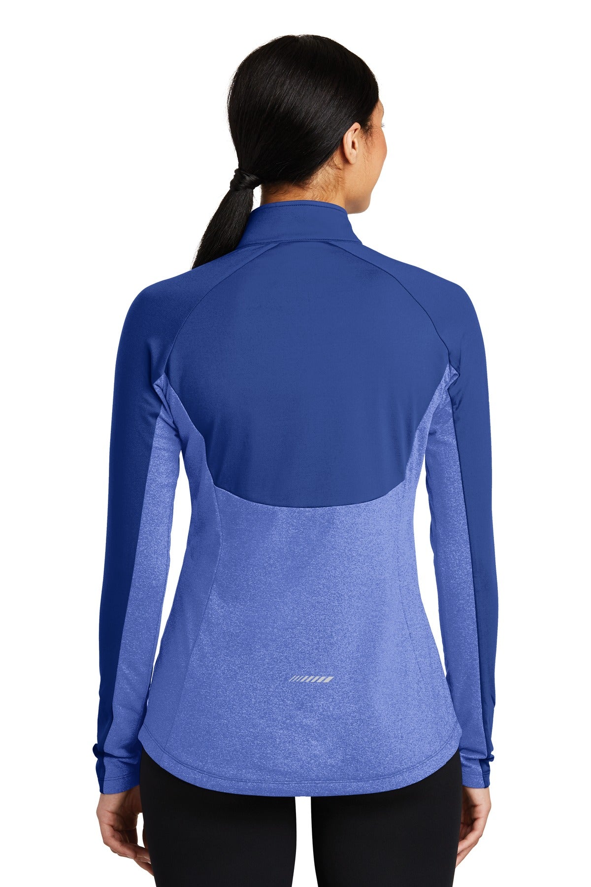 Tr Royal/TrRyH Sport-Tek Women's Sport-Wick Stretch Contrast 1/4-Zip Pullover. LST854