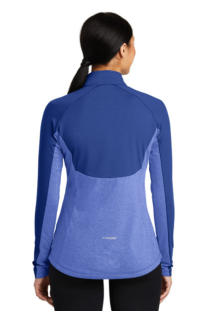 Tr Royal/TrRyH Sport-Tek Women's Sport-Wick Stretch Contrast 1/4-Zip Pullover. LST854