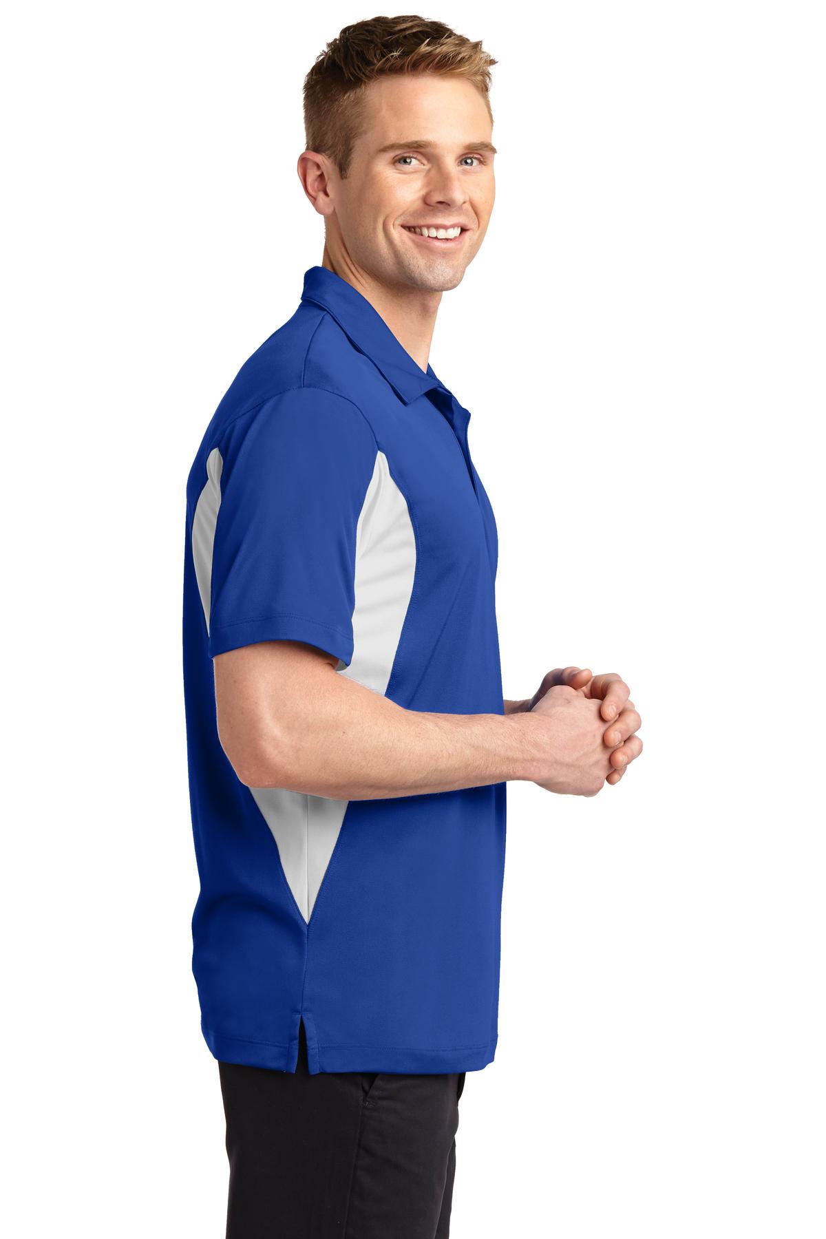 Tr Royal/White Sport-Tek Tall Side Blocked Micropique Sport-Wick Polo. TST655