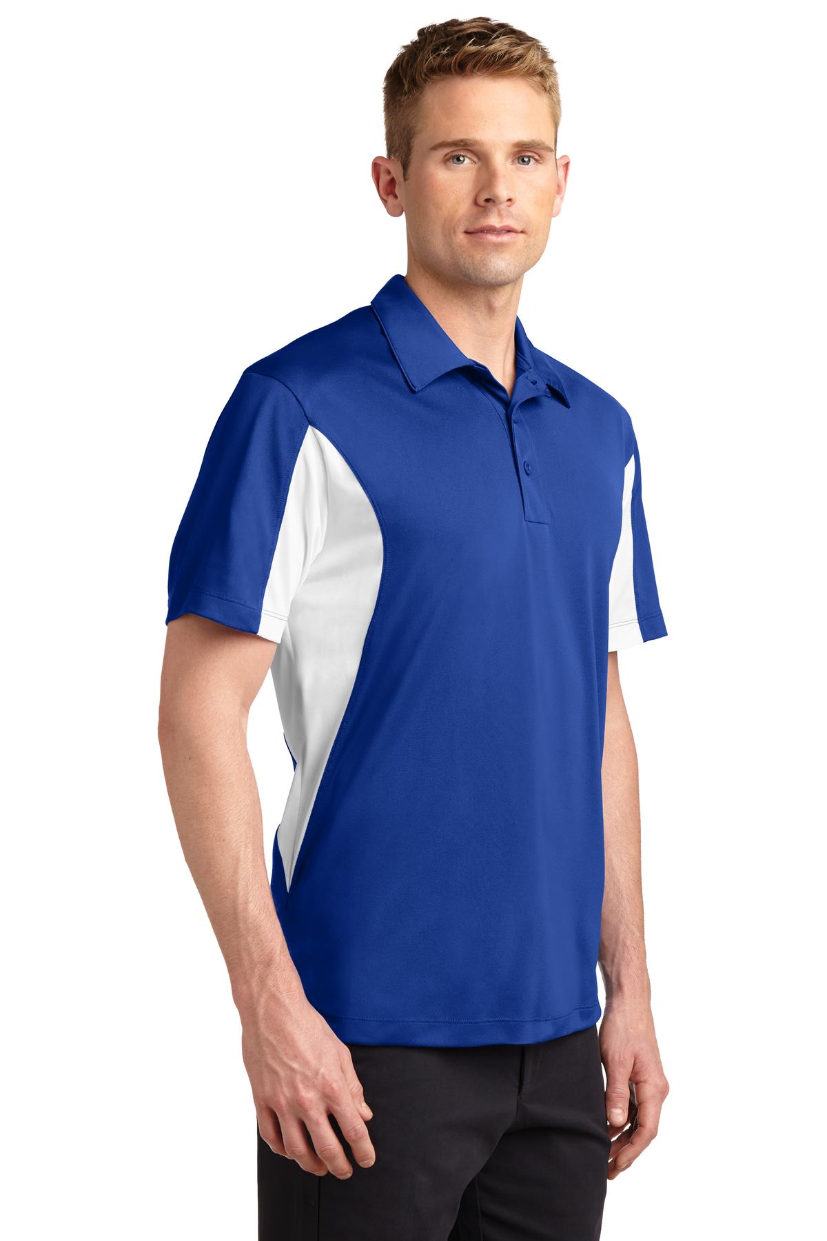 Tr Royal/White Sport-Tek Tall Side Blocked Micropique Sport-Wick Polo. TST655