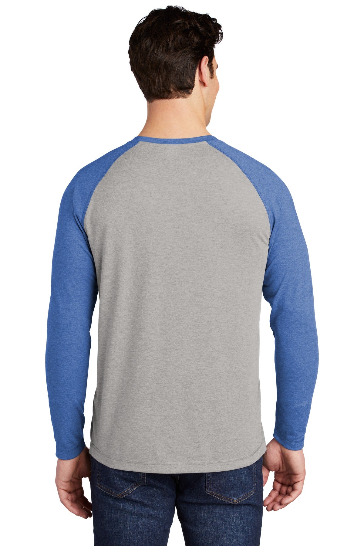 Tr Royl He/LGH Sport-Tek PosiCharge Long Sleeve Tri-Blend Wicking Raglan Tee ST400LS