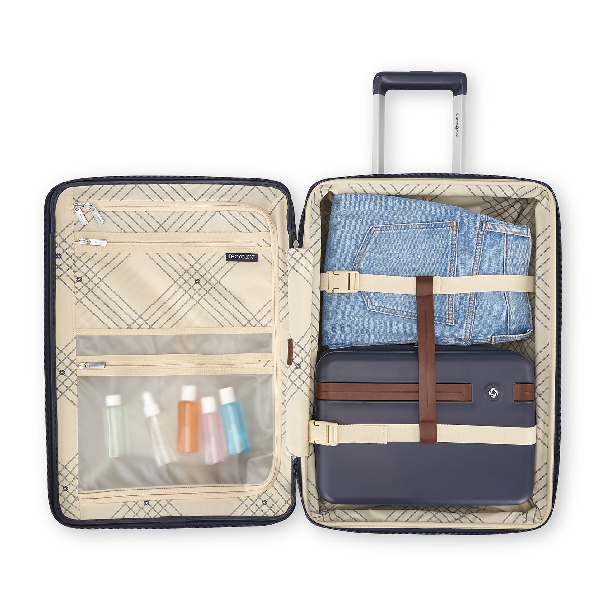Navy Samsonite Virtuosa Expandable Carry On