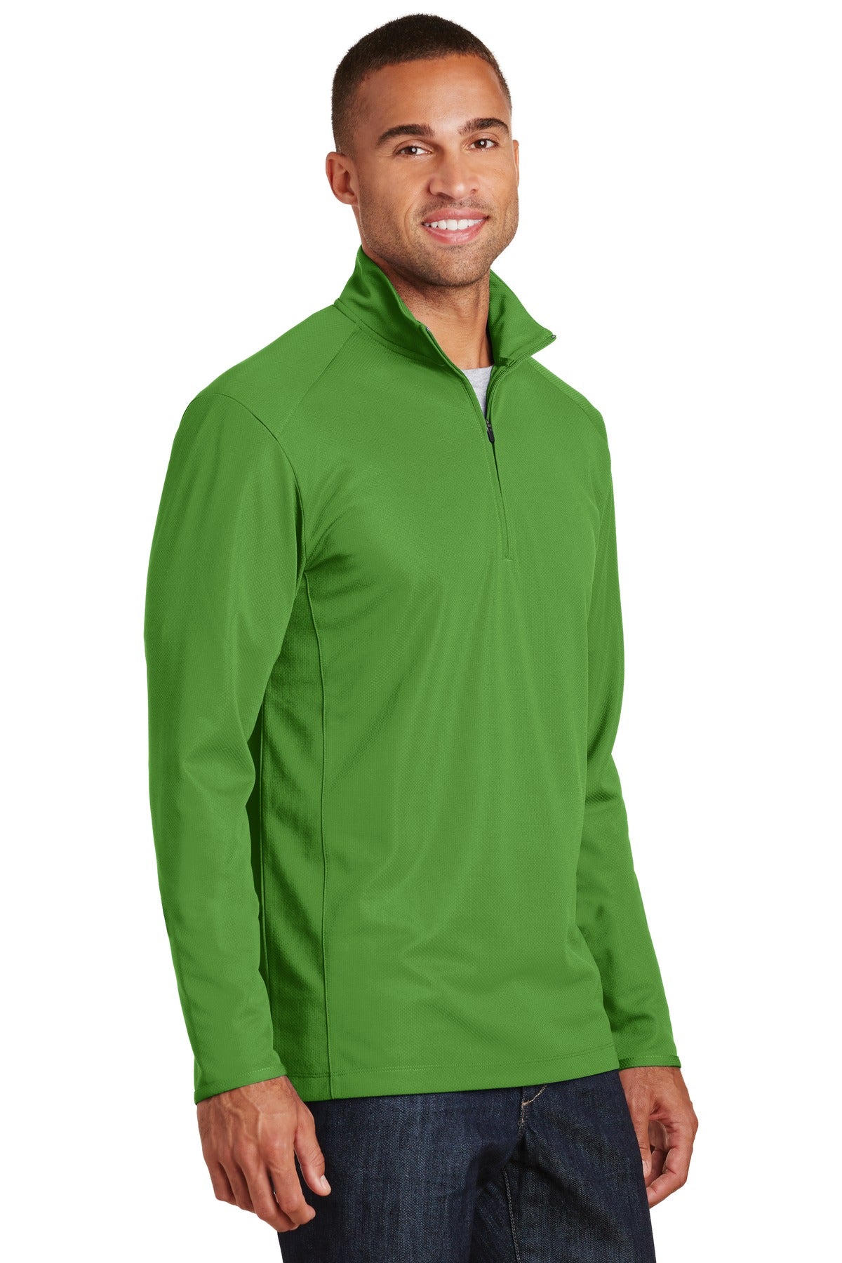 Treetop Green Port Authority Pinpoint Mesh 1/2-Zip. K806