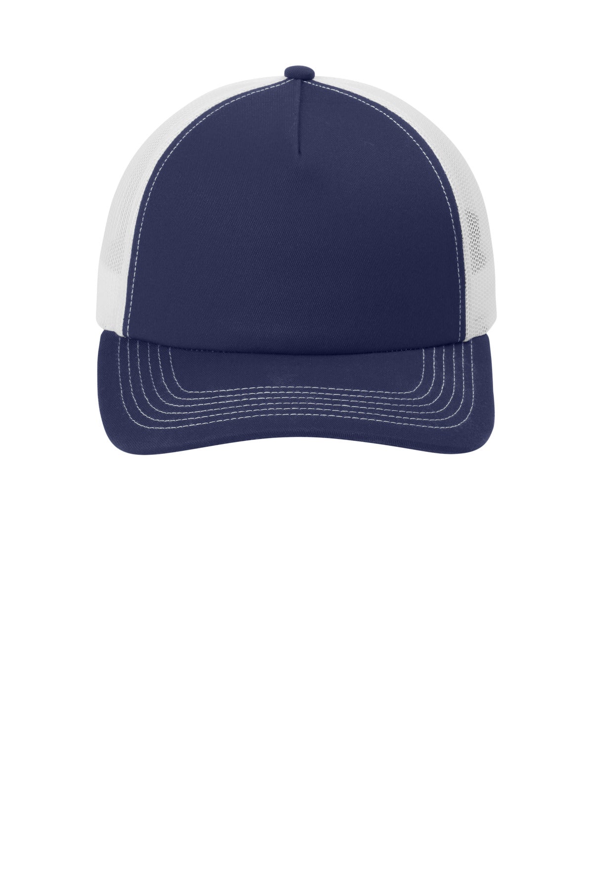 TrNv/White Port Authority Low-Profile Snapback 5-Panel Trucker Cap C115LP