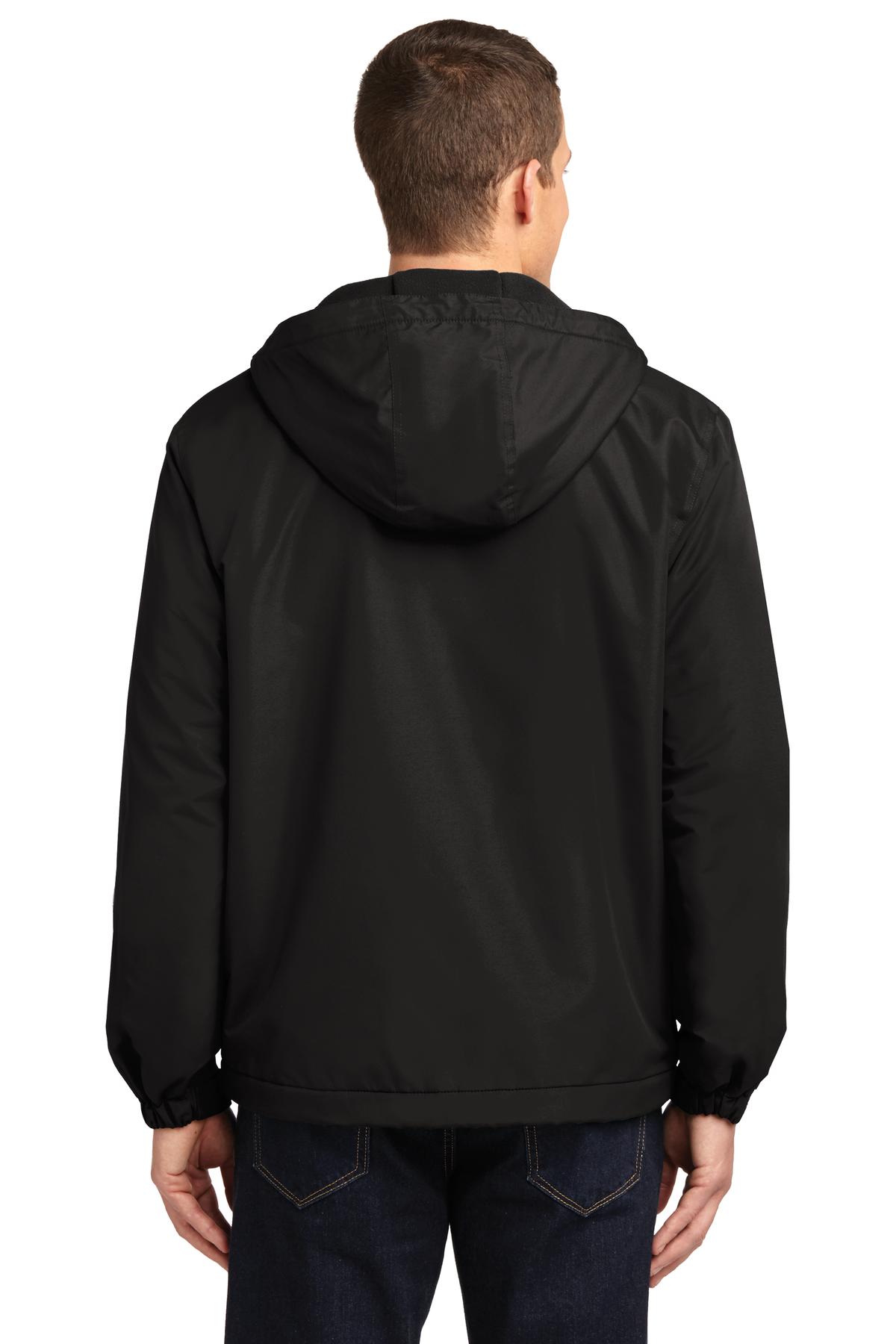 True Black Port Authority Hooded Charger Jacket. J327