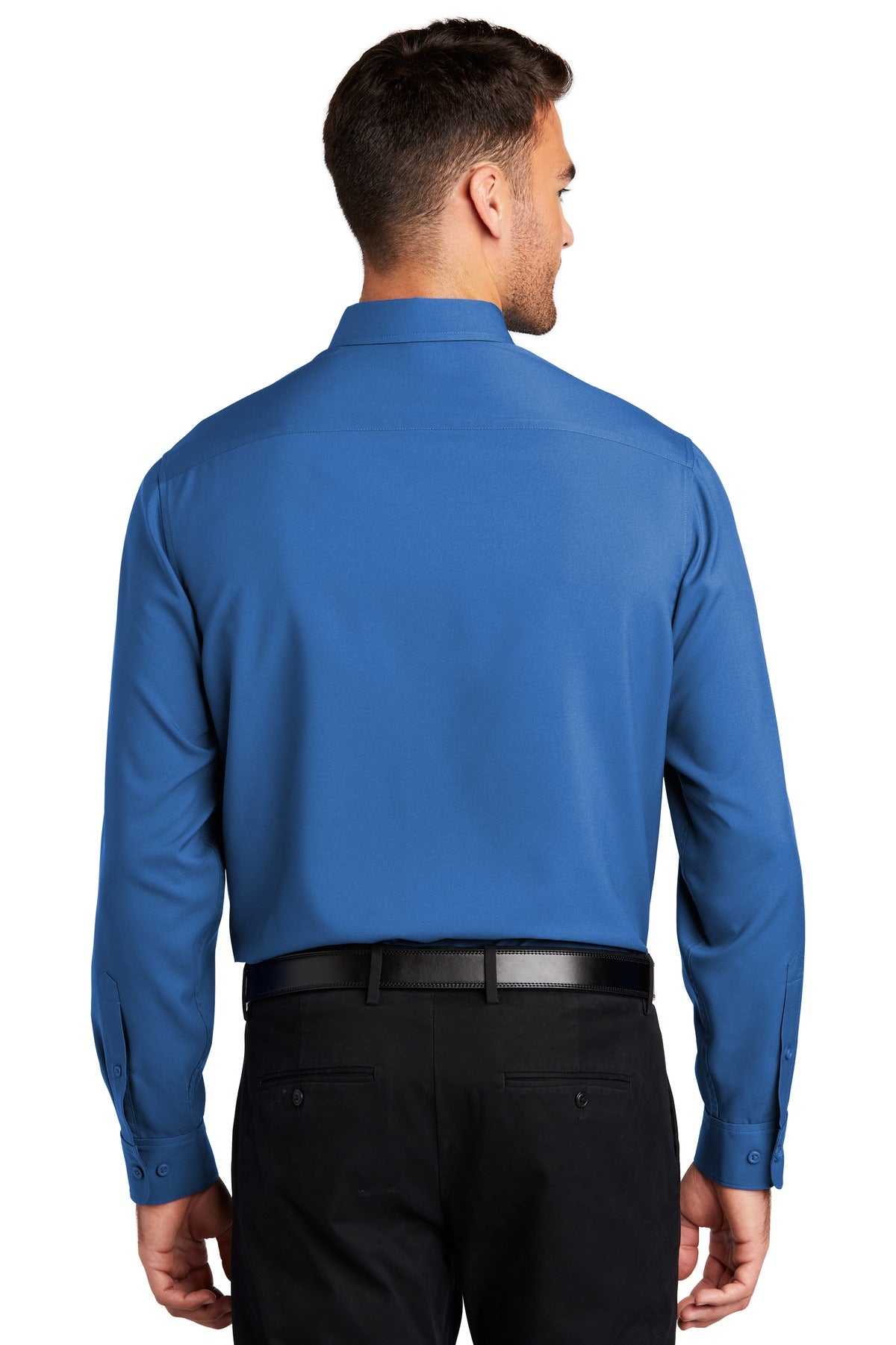True Blue Port Authority Long Sleeve Performance Staff Shirt W401
