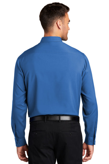 True Blue Port Authority Long Sleeve Performance Staff Shirt W401