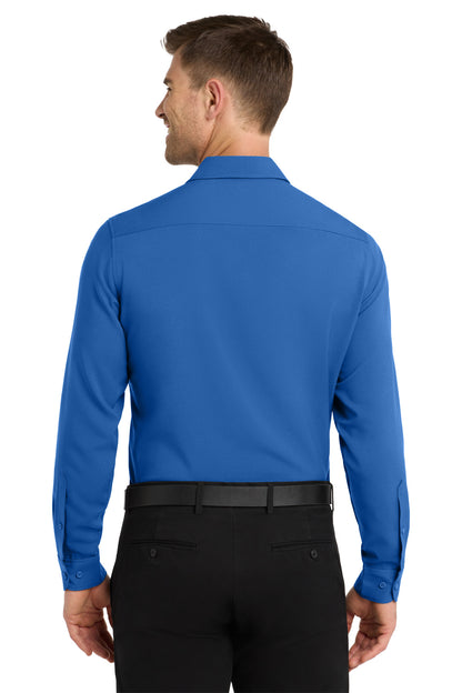 True Blue Port Authority Long Sleeve Performance Staff Shirt W401