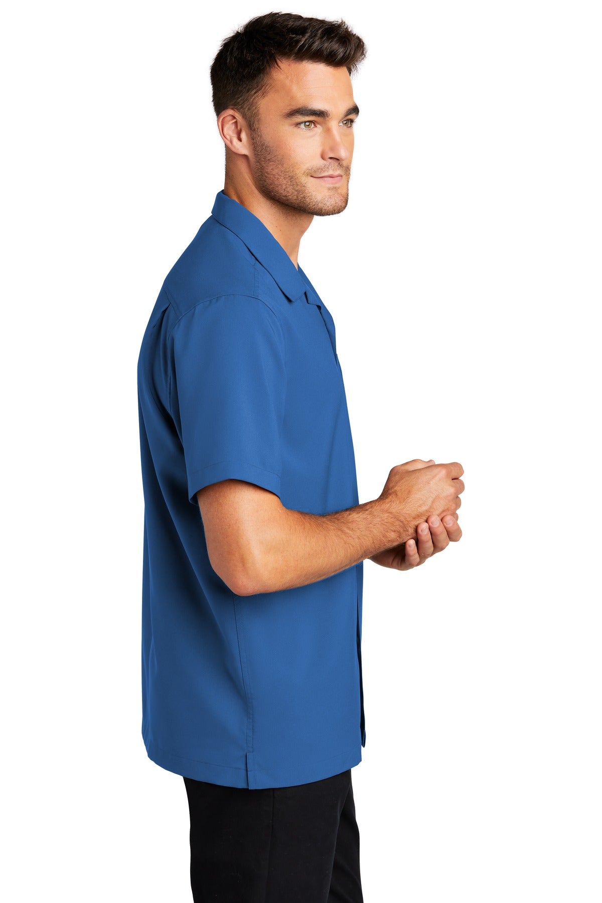 True Blue Port Authority Short Sleeve Performance Staff Shirt W400