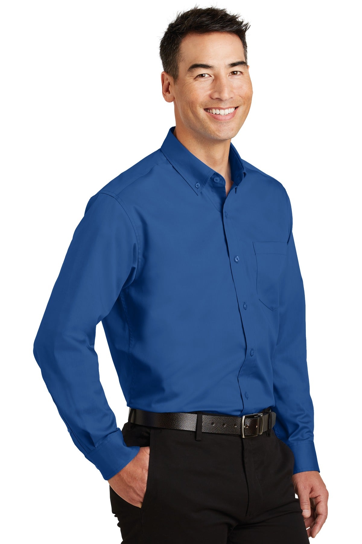 True Blue Port Authority Tall SuperPro Twill Shirt. TS663