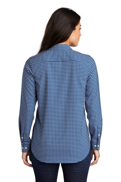 True Blue/Wht Port Authority Ladies City Stretch Tunic LW680
