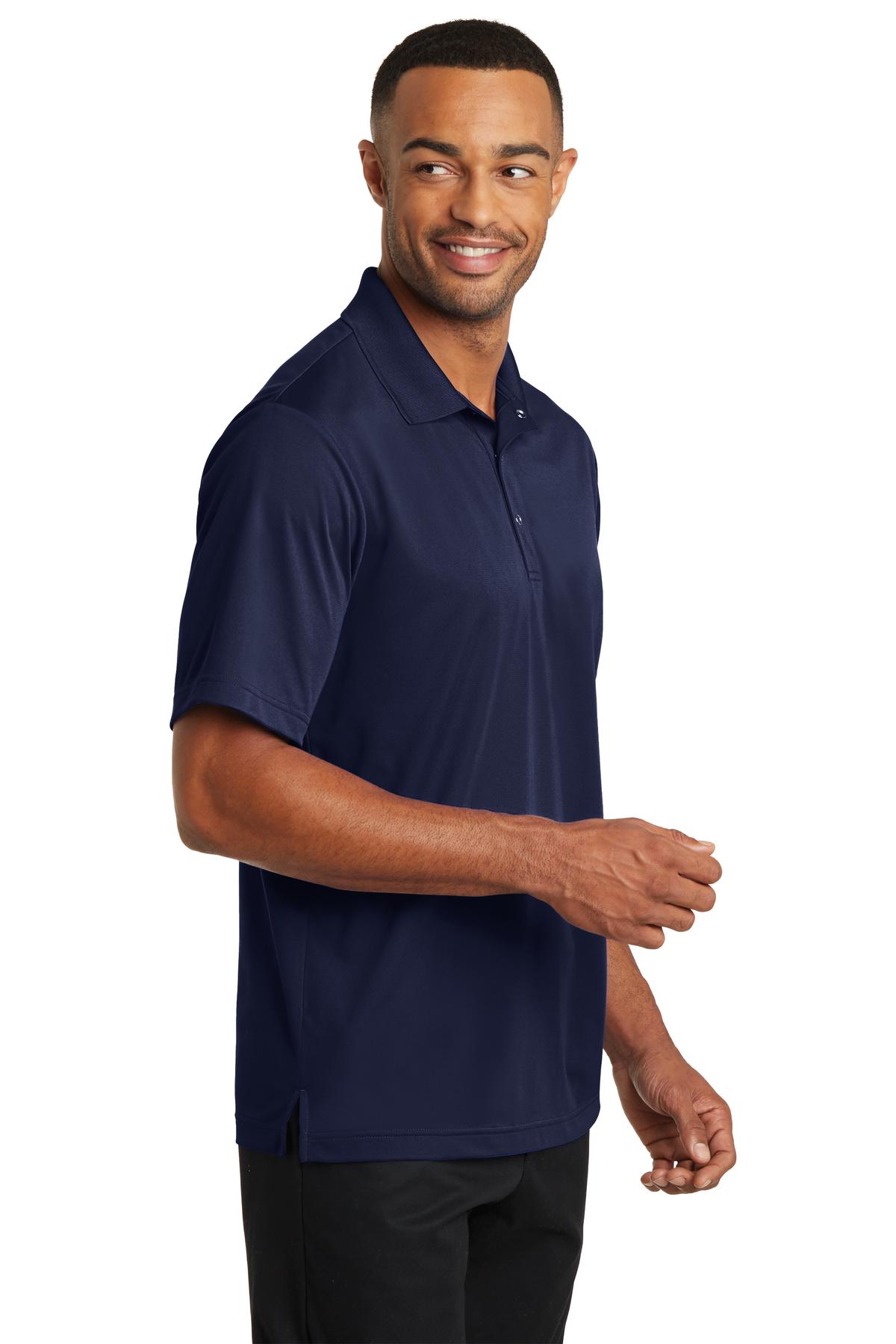 True Navy CornerStone Micropique Gripper Polo. CS421
