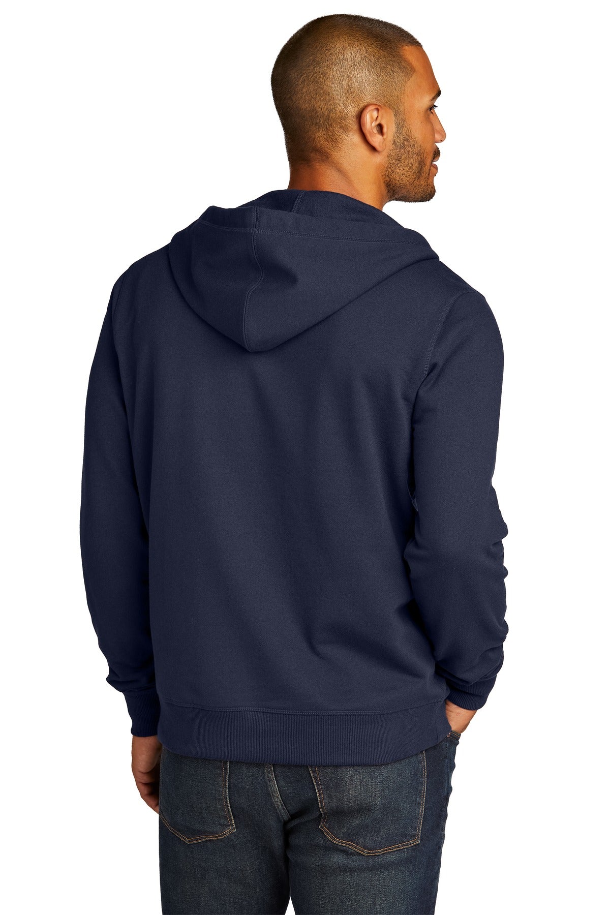 True Navy District Re-Fleece Full-Zip Hoodie DT8102