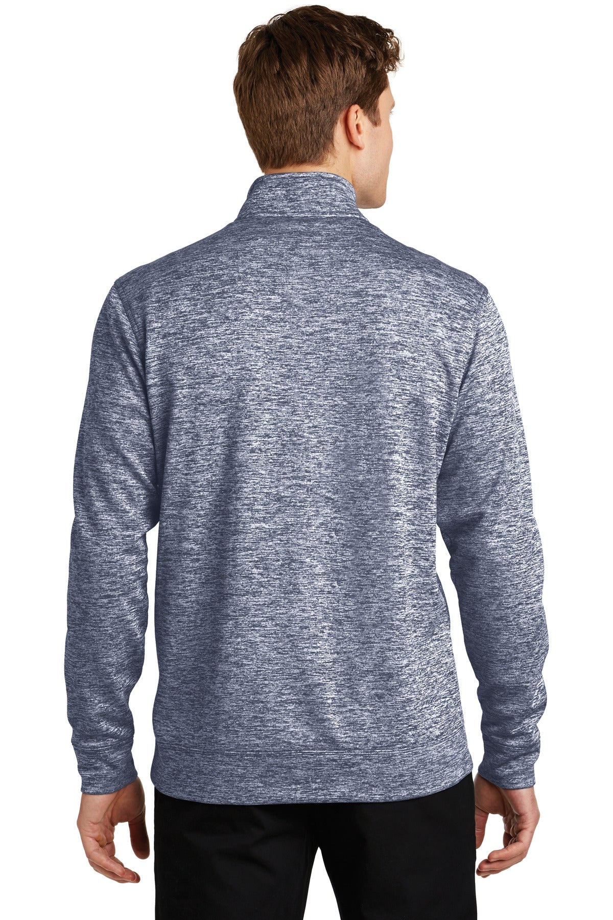 True Navy Elec Sport-Tek PosiCharge Electric Heather Fleece 1/4-Zip Pullover. ST226