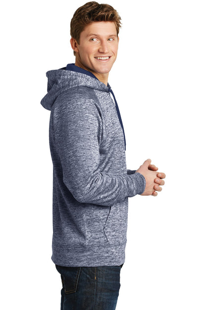 True Navy Elec Sport-Tek PosiCharge Electric Heather Fleece Hooded Pullover. ST225