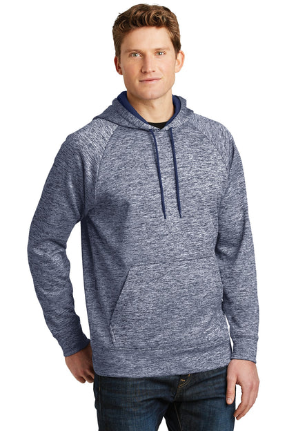 True Navy Elec Sport-Tek PosiCharge Electric Heather Fleece Hooded Pullover. ST225